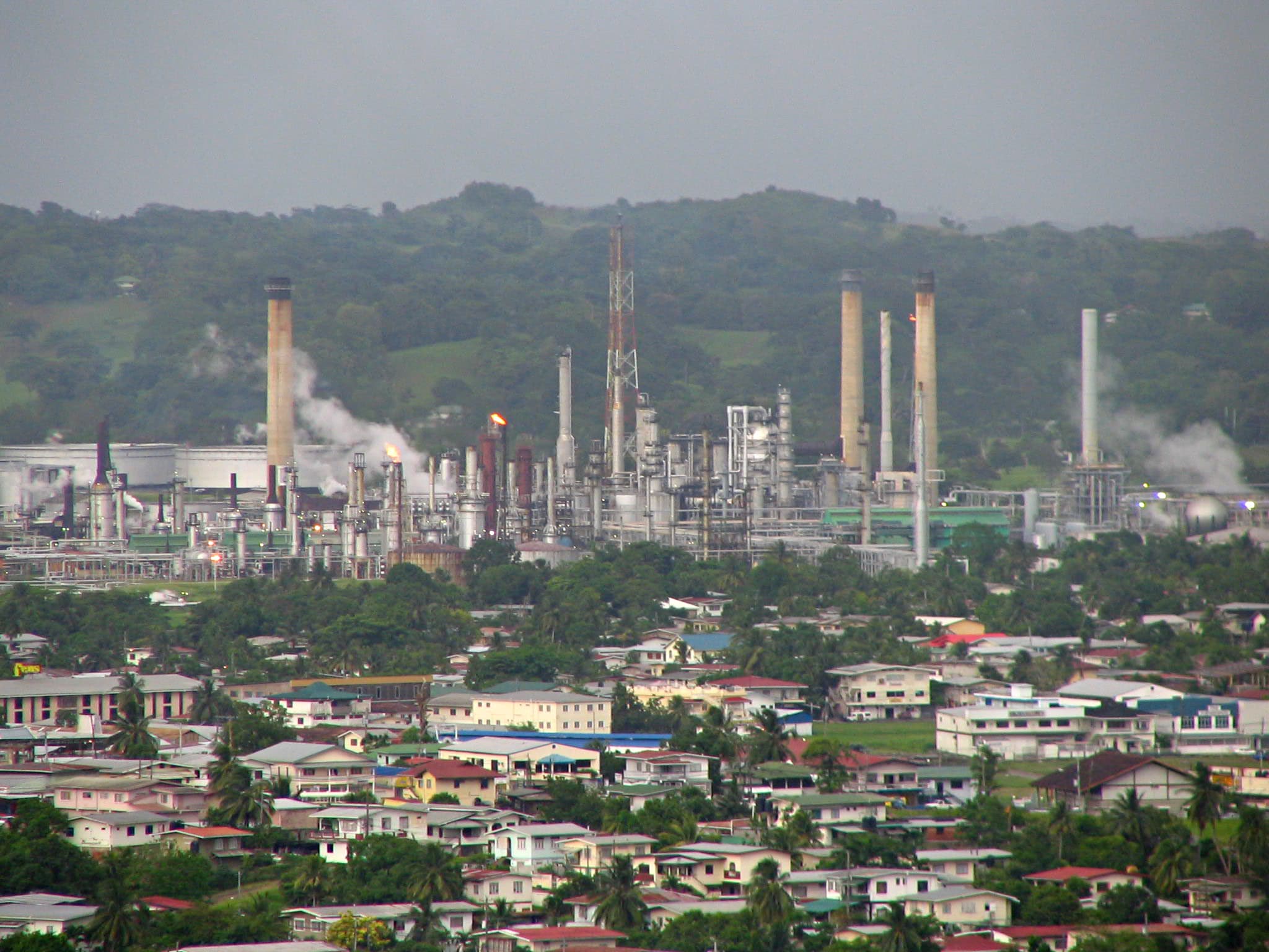 The Pointe-a-Pierre industrial complex, Trinidad